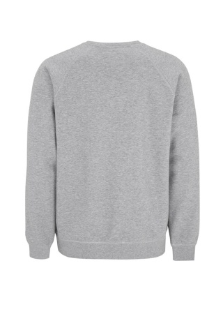 Pánská mikina Crew neck (GOTS) Šedá Melange Back Pánská mikina Crew neck (GOTS) Šedá Melange Back