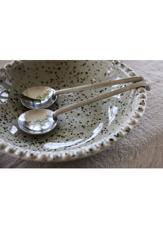 ESTELLE SALAD SERVERS, SILVER ESTELLE SALAD SERVERS, SILVER