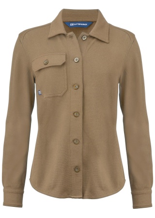Dámská pohodlná košile ADVANTAGE LEISURE KHAKI Front Dámská pohodlná košile ADVANTAGE LEISURE KHAKI Front