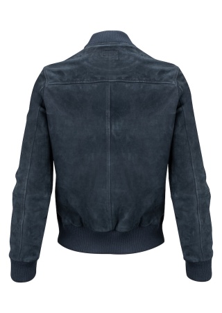Dámský kožený bomber HERITAGE - Limitovaná edice Námořní modř Back