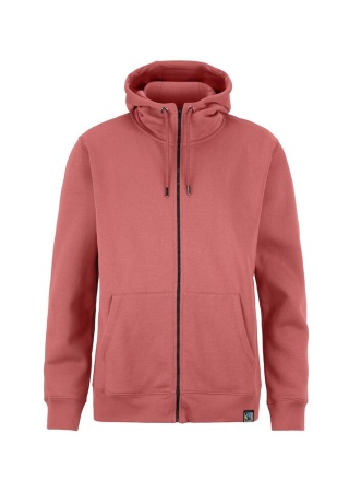Celopropínací mikina s kapucí KEY FZ HOOD DUSTY RED Front Celopropínací mikina s kapucí KEY FZ HOOD DUSTY RED Front