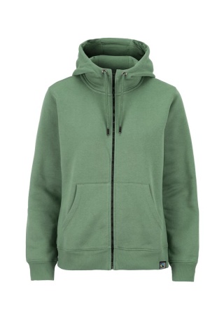 Dámská mikina Cottover KEY FZ HOOD Šalvějově zelená Front Dámská mikina Cottover KEY FZ HOOD Šalvějově zelená Front