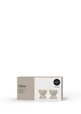 Kalíšek na vejce ELLEN, off white, 2 ks  