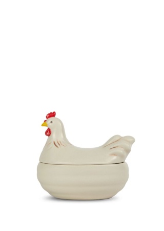 Keramická dóza se slepičkou ELLEN HEN, off white default 