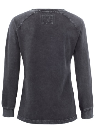 Dámská mikina THORP CREW DENIM BLACK Back Dámská mikina THORP CREW DENIM BLACK Back