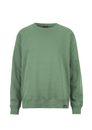 Unisex mikina KEY CREW NECK Šalvějově zelená Front Unisex mikina KEY CREW NECK Šalvějově zelená Front