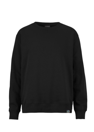 Unisex mikina KEY CREW NECK Černá Front Unisex mikina KEY CREW NECK Černá Front