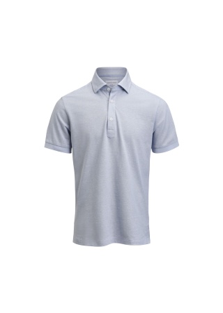 Polokošile INDIGO BOW 133 S/S TAILORED POLO SKYBLUE Front Polokošile INDIGO BOW 133 S/S TAILORED POLO SKYBLUE Front
