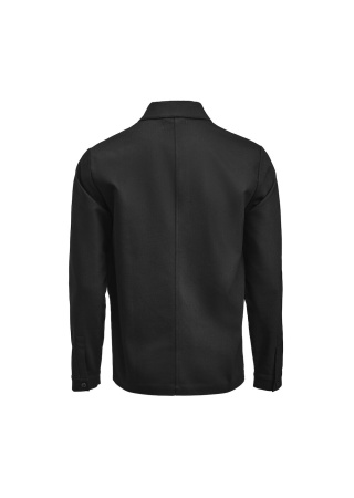 Košilová bunda PATCH POCKET OVERSHIRT Černá Back Košilová bunda PATCH POCKET OVERSHIRT Černá Back