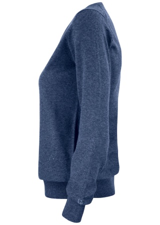 Dámský pletený svetr OAKVILLE V-NECK NAVY MELANGE Side Dámský pletený svetr OAKVILLE V-NECK NAVY MELANGE Side