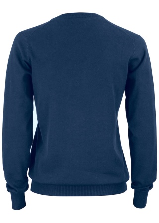 Dámský pletený svetr OAKVILLE V-NECK NavyBlue Back Dámský pletený svetr OAKVILLE V-NECK NavyBlue Back
