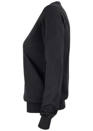 Dámský pletený svetr OAKVILLE V-NECK BLACK Side Dámský pletený svetr OAKVILLE V-NECK BLACK Side