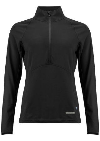 Dámská pohodlná mikina ADAPT HALFZIP BLACK Front Dámská pohodlná mikina ADAPT HALFZIP BLACK Front