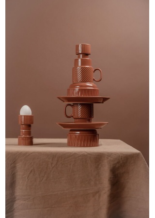Hrnky na kávu COFFE & MORE 2ks, terracotta Hrnky na kávu COFFE & MORE 2ks, terracotta