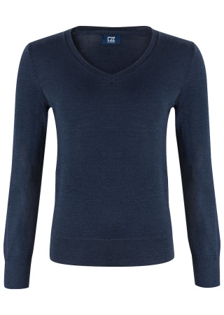 Dámský svetr VERNON V-NECK NavyBlue Front Dámský svetr VERNON V-NECK NavyBlue Front