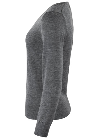 Dámský svetr VERNON V-NECK Šedá Melange Side Dámský svetr VERNON V-NECK Šedá Melange Side
