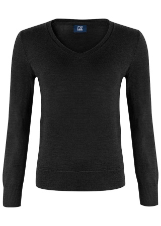 Dámský svetr VERNON V-NECK BLACK Front Dámský svetr VERNON V-NECK BLACK Front