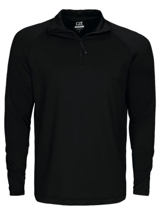 Mikina COOS BAY HALF ZIP BLACK Front Mikina COOS BAY HALF ZIP BLACK Front