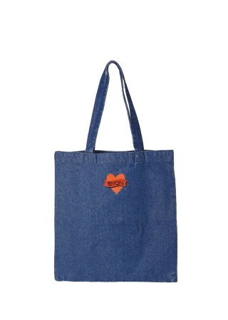 Nákupní plátěná taška LOVE, denim BYON Front Nákupní plátěná taška LOVE, denim BYON Front