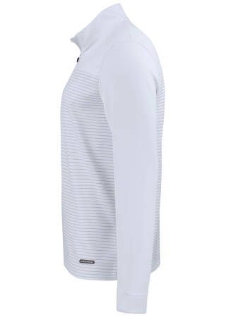 Mikina TRAVERSE HALF ZIP WHITE Side Mikina TRAVERSE HALF ZIP WHITE Side