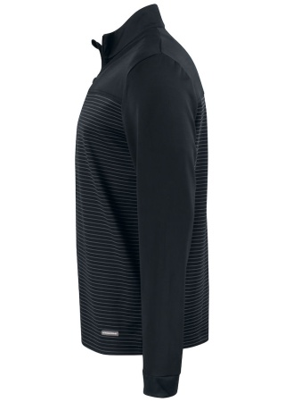 Mikina TRAVERSE HALF ZIP BLACK Side Mikina TRAVERSE HALF ZIP BLACK Side