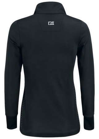 Dámská mikina TRAVERSE HALF ZIP BLACK Back Dámská mikina TRAVERSE HALF ZIP BLACK Back