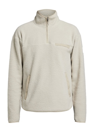 Fleecová mikina YOKE HALF ZIP Písková Front Fleecová mikina YOKE HALF ZIP Písková Front