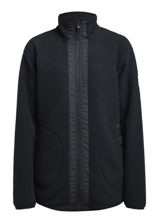 Celopropínací dámská fleece bunda YOKE Černá Front Celopropínací dámská fleece bunda YOKE Černá Front