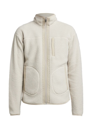 Celopropínací fleece bunda YOKE Písková Front Celopropínací fleece bunda YOKE Písková Front