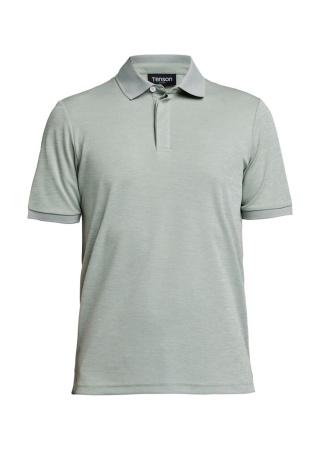 Pánské polo TXLITE melange Zeleno-šedá Front Pánské polo TXLITE melange Zeleno-šedá Front
