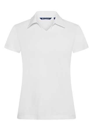 Dámská polokošile VIRTUE POLO V-NECK WHITE Front Dámská polokošile VIRTUE POLO V-NECK WHITE Front