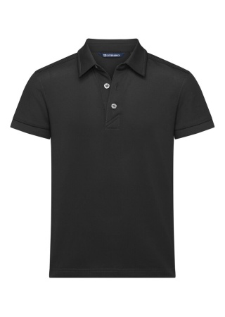 Dětská polokošile VIRTUE POLO SOLID BLACK Front Dětská polokošile VIRTUE POLO SOLID BLACK Front