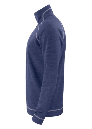 Svetr CHAMBERS HALF ZIP DENIM MELANGE Side Svetr CHAMBERS HALF ZIP DENIM MELANGE Side