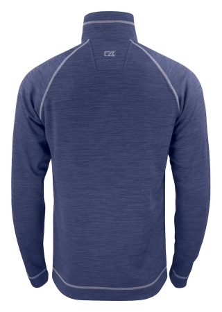 Svetr CHAMBERS HALF ZIP DENIM MELANGE Back Svetr CHAMBERS HALF ZIP DENIM MELANGE Back