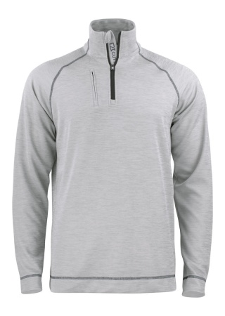 Svetr CHAMBERS HALF ZIP GREY MELANGE Front Svetr CHAMBERS HALF ZIP GREY MELANGE Front