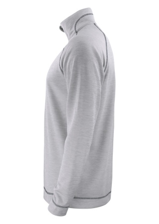 Svetr CHAMBERS HALF ZIP GREY MELANGE Side Svetr CHAMBERS HALF ZIP GREY MELANGE Side