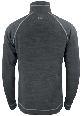 Svetr CHAMBERS HALF ZIP Šedá Melange Back Svetr CHAMBERS HALF ZIP Šedá Melange Back