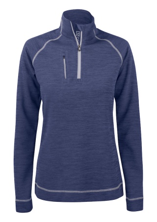 Dámský svetr CHAMBERS HALF ZIP DENIM MELANGE Front Dámský svetr CHAMBERS HALF ZIP DENIM MELANGE Front