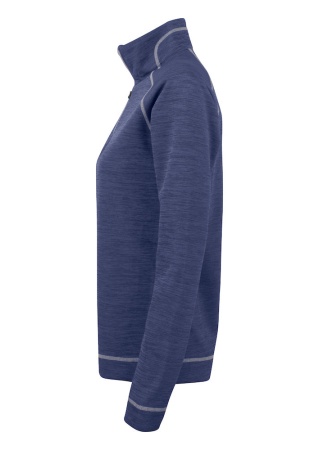 Dámský svetr CHAMBERS HALF ZIP DENIM MELANGE Side Dámský svetr CHAMBERS HALF ZIP DENIM MELANGE Side