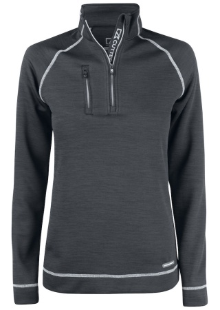 Dámský svetr CHAMBERS HALF ZIP Šedá Melange Front Dámský svetr CHAMBERS HALF ZIP Šedá Melange Front