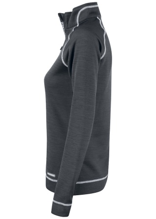 Dámský svetr CHAMBERS HALF ZIP Šedá Melange Side Dámský svetr CHAMBERS HALF ZIP Šedá Melange Side