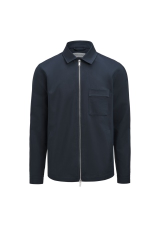 Lehká bundokošile MODERN ZIP OVERSHIRT Námořnická modrá Front Lehká bundokošile MODERN ZIP OVERSHIRT Námořnická modrá Front