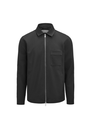 Lehká bundokošile MODERN ZIP OVERSHIRT Černá Front Lehká bundokošile MODERN ZIP OVERSHIRT Černá Front