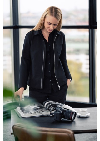 Lehká dámská bundokošile MODERN ZIP OVERSHIRT Lehká dámská bundokošile MODERN ZIP OVERSHIRT