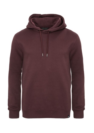 Mikina KEY HOOD (GOTS) BURGUNDY Front Mikina KEY HOOD (GOTS) BURGUNDY Front
