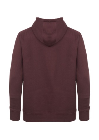 Mikina KEY HOOD (GOTS) BURGUNDY Back Mikina KEY HOOD (GOTS) BURGUNDY Back
