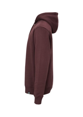 Mikina KEY HOOD (GOTS) BURGUNDY Side Mikina KEY HOOD (GOTS) BURGUNDY Side
