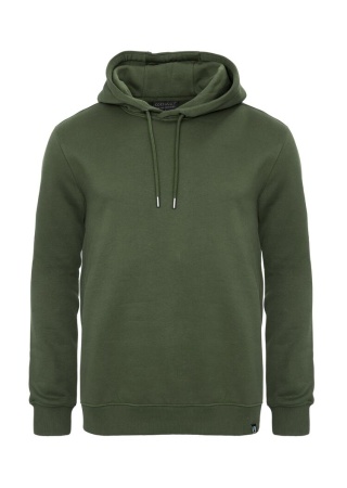 Mikina KEY HOOD (GOTS) DK GREEN Front Mikina KEY HOOD (GOTS) DK GREEN Front