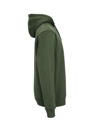 Mikina KEY HOOD (GOTS) DK GREEN Side Mikina KEY HOOD (GOTS) DK GREEN Side