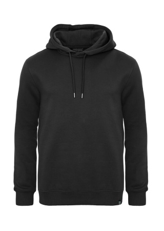 Mikina KEY HOOD (GOTS) Černá Front Mikina KEY HOOD (GOTS) Černá Front